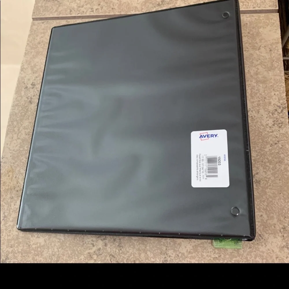 Avery 1” Black 4 Pack Binders W/ Two New Rulers.